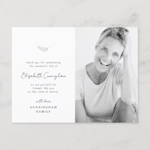 Feier des Lebens Modernes Minimalistisches Foto Postkarte