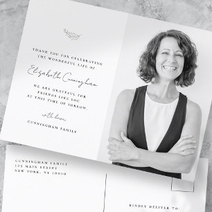 Feier des Lebens Modernes Minimalistisches Foto Postkarte