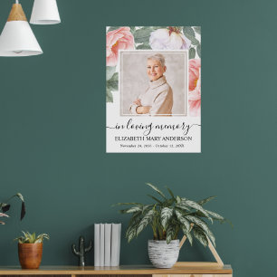 Feier des Lebens, pinkes Blumenfoto Poster