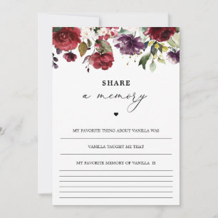 Feier des Lebens - Speicherkarte freigeben Dankeskarte