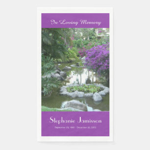 Feier des Lebens Tropische Szene Lila Blumen Serviette