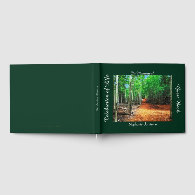 Feier des Lebensweges Thru Aspens, Name, Bäume Gästebuch (Voll)