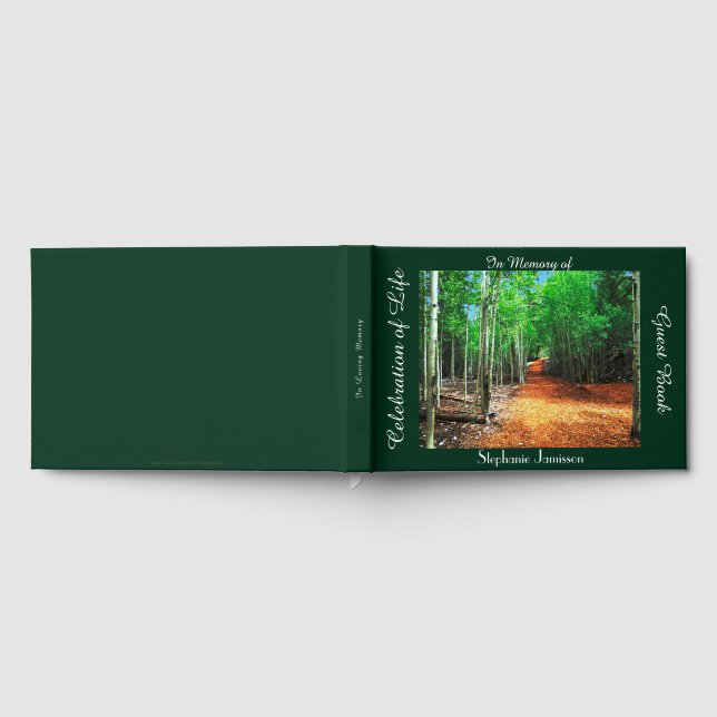 Feier des Lebensweges Thru Aspens, Name, Bäume Gästebuch (Voll)