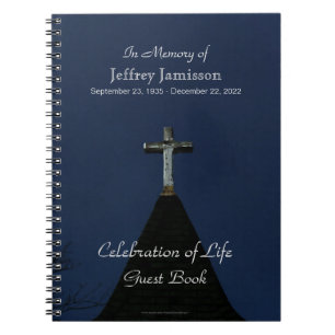 Feier des Life Gast Book, Vintag Cross Notizblock
