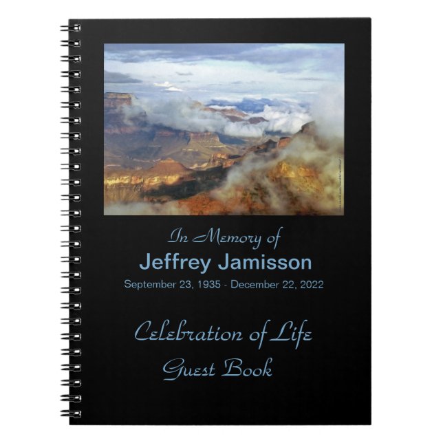 Feier des Life Guest Book, Canyon Clouds Notizblock (Vorderseite)