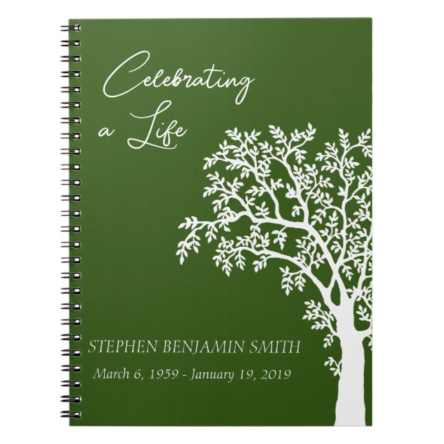 Feier des Life White Tree Gästebuches Notizblock (Vorderseite)