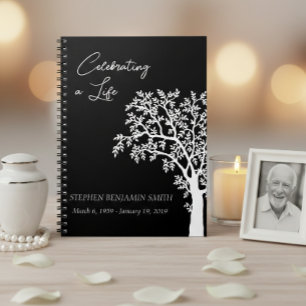 Feier des Life White Tree Gästebuches Notizblock