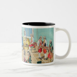 Feier des neuen Jahres in Wien im Jahre 1782, 1783 Zweifarbige Tasse