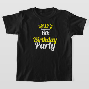 Feier eines 6. Geburtstagsparty-T - Shirt