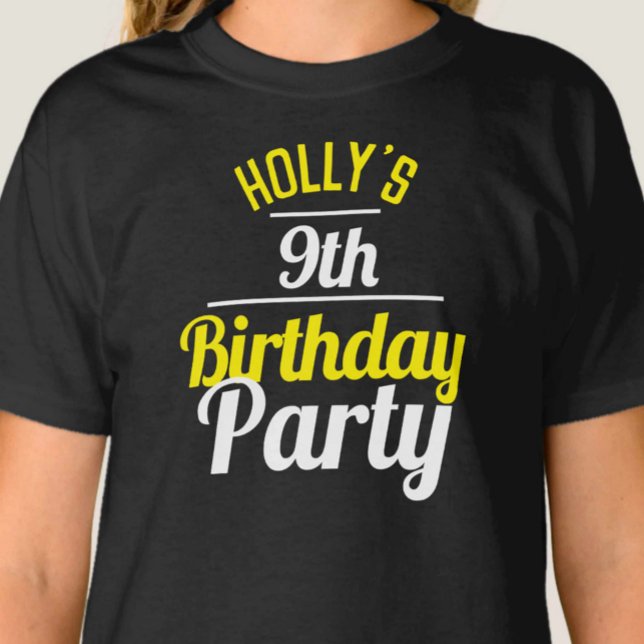 Feier eines 9. Geburtstagsparty-T - Shirt (Von Creator hochgeladen)