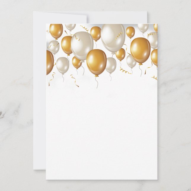 Feier-Geburtstags-Ballone Einladung (Vorderseite)