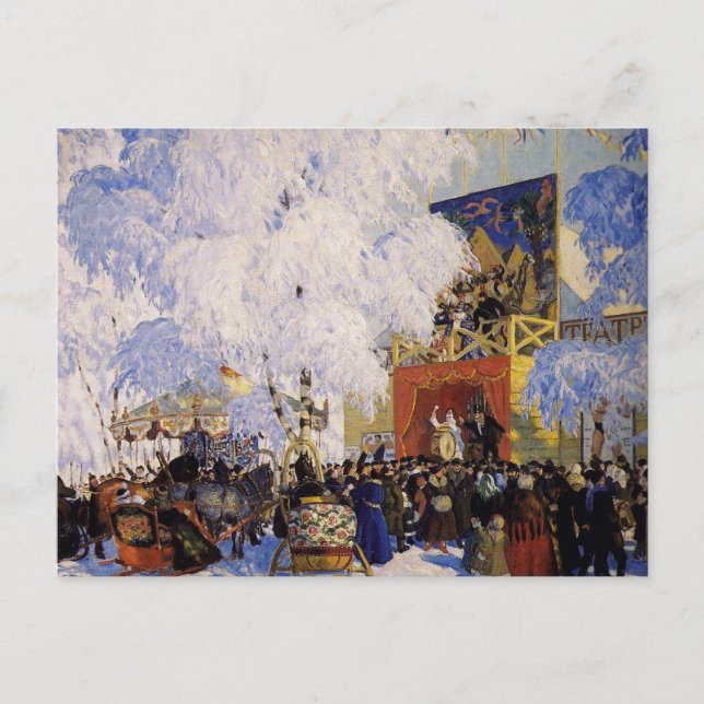 Feier in der Stadt Postkarte (Vorderseite)