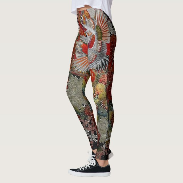 Feier-Kran-Blumenseide Leggings (Links)
