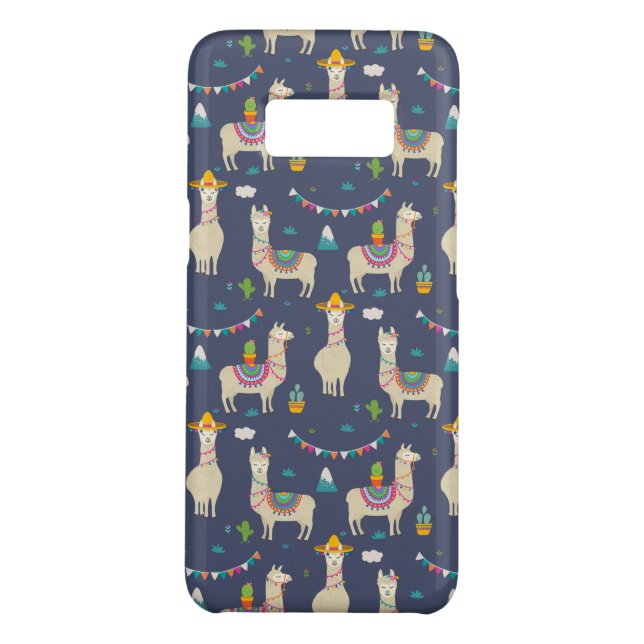 Feier-Lama-Muster Case-Mate Samsung Galaxy Hülle (Rückseite)