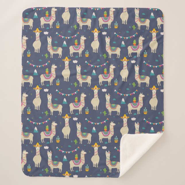 Feier-Lama-Muster Sherpadecke (Vorderseite)