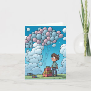 Feier, Luftballon, Geburtstagsthema Karte
