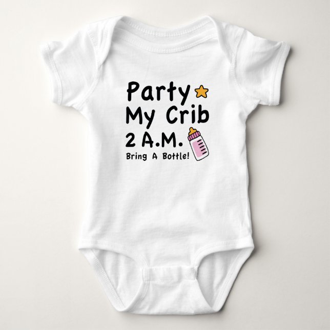 Feier. Mein Grill. 2.00 Uhr Baby Strampler (Vorderseite)
