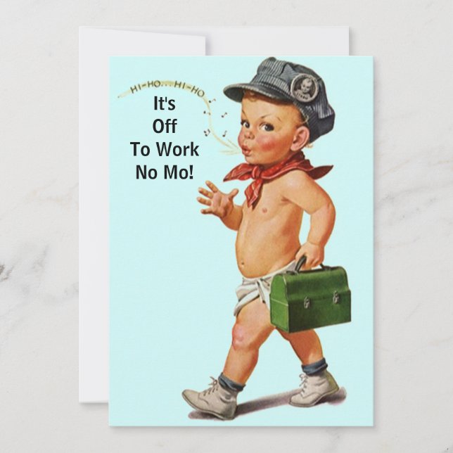 Feier mit Fun Retro-Rente-Party Einladung (Vorderseite)