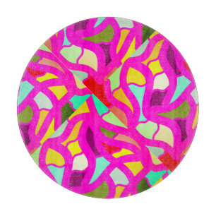 Feier mit rosa Mosaik Schneidebrett