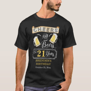 Feier und Bier bis 21 Jahre Geburtstagspartei T-Shirt