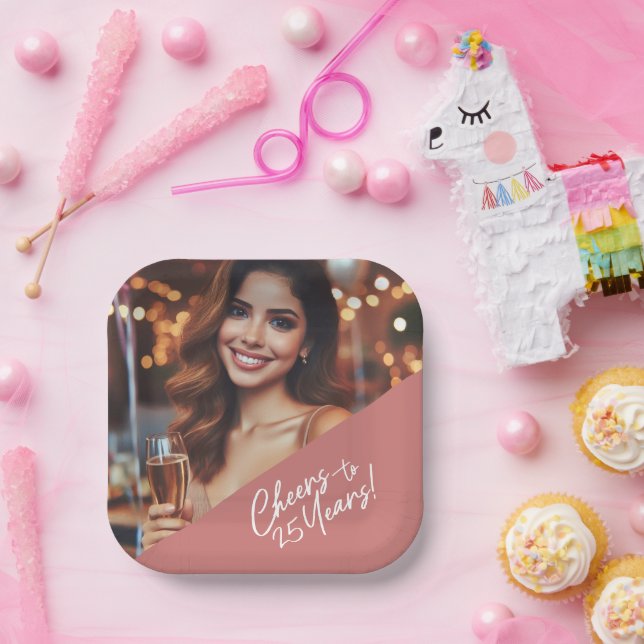 Feier zu 25 Jahren Geburtstagsparty Pappteller (Party)