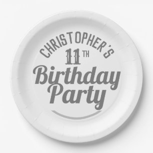 Feier zum 11. Geburtstag Pappteller