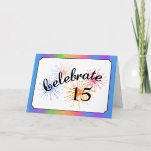 Feier zum 15. Jahrestag Karte