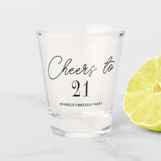 Feier zum 21. Geburtstag Schnapsglas