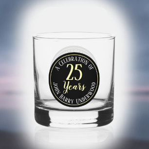 Feier zum 25. Geburtstag Whiskyglas