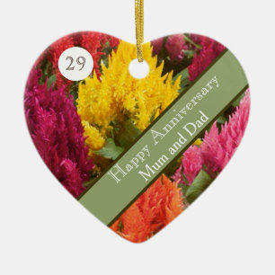 Feier zum 29. Hochzeitstag Keramik Ornament