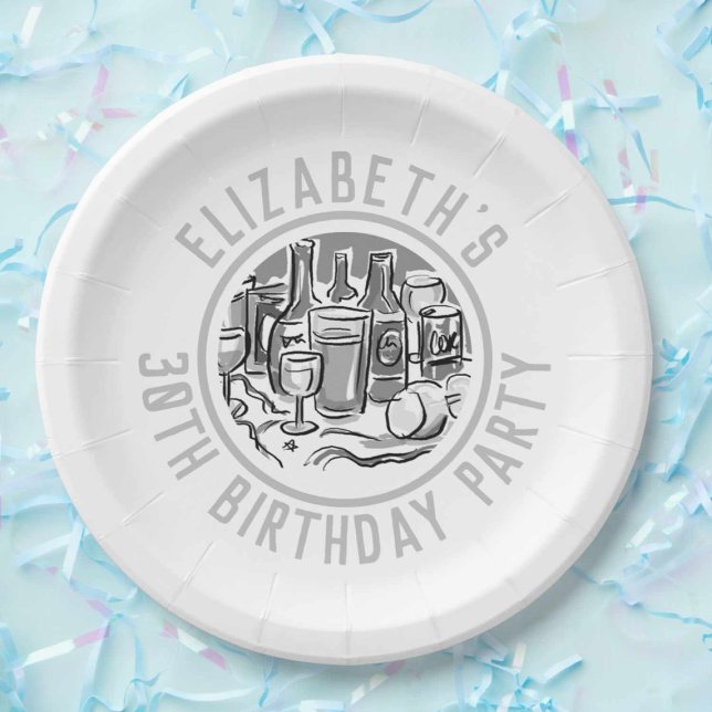 Feier zum 30. Geburtstag Pappteller (Von Creator hochgeladen)