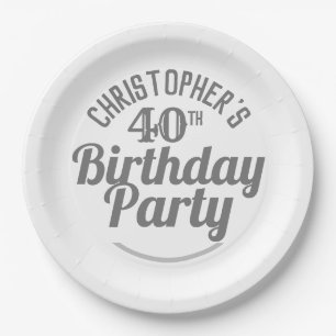 Feier zum 40. Geburtstag Pappteller