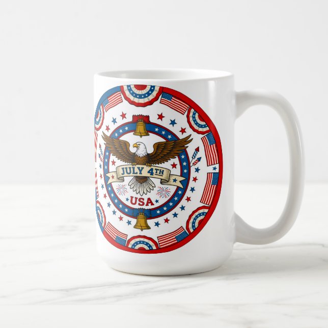 Feier zum 4. Juli Kaffeetasse (Rechts)