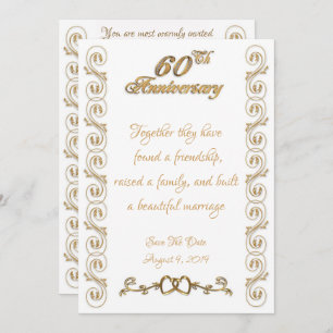 Feier zum 60. Hochzeitstag Einladung