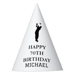 Feier zum 70. Geburtstag Eleganter Golfer Partyhütchen