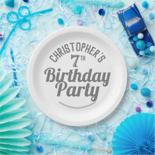 Feier zum 7. Geburtstag Pappteller