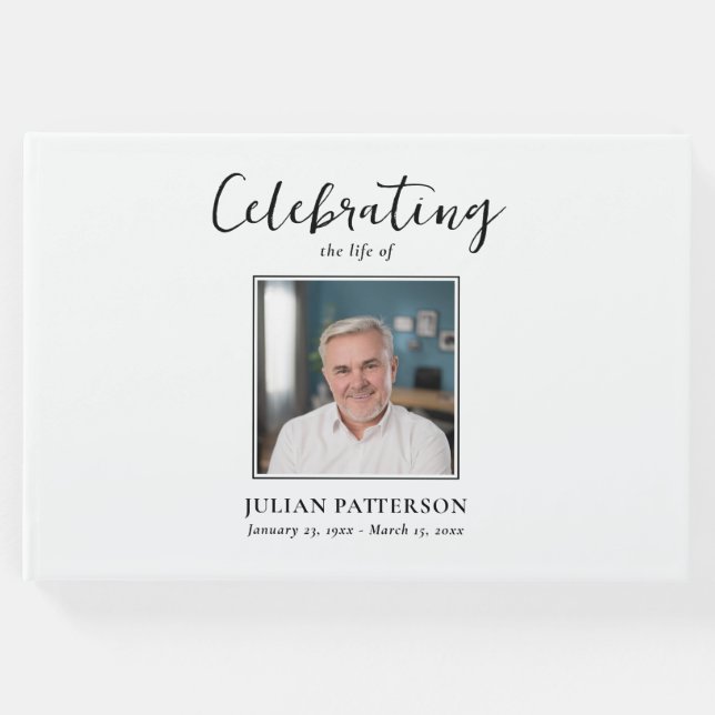 Feier zum einfachen Foto des Lebens, individuelle  Gästebuch (Vorderseite)