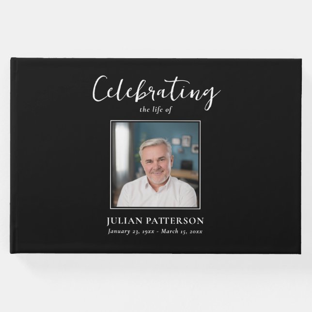 Feier zum einfachen Foto des Lebens, individuelle  Gästebuch (Vorderseite)