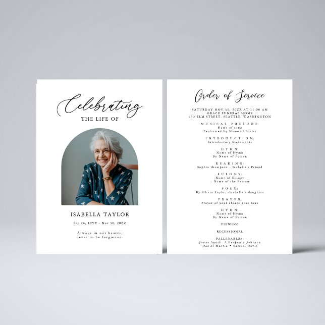 Feier zum Foto der Lebensbeerdigung Programm (Von Creator hochgeladen)