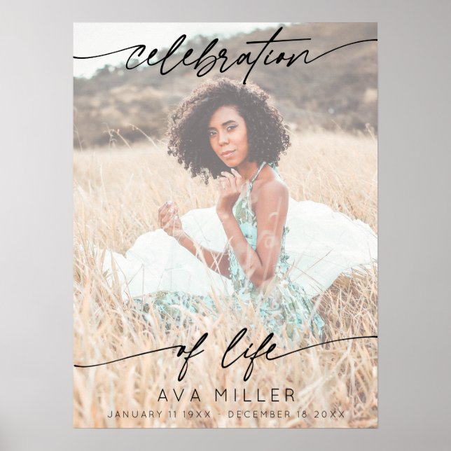 Feier zum Foto der Lebenskritik | weiß Poster (Vorne)