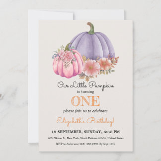 Feier zum Geburtstag Niedlicher Kids Pumpkin-Thema Einladung