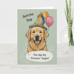 Feier zum Gotcha-Tag des Golden Retrievers Karte