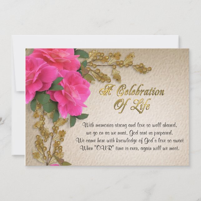 Feier zum Leben Einladung (Vorderseite)