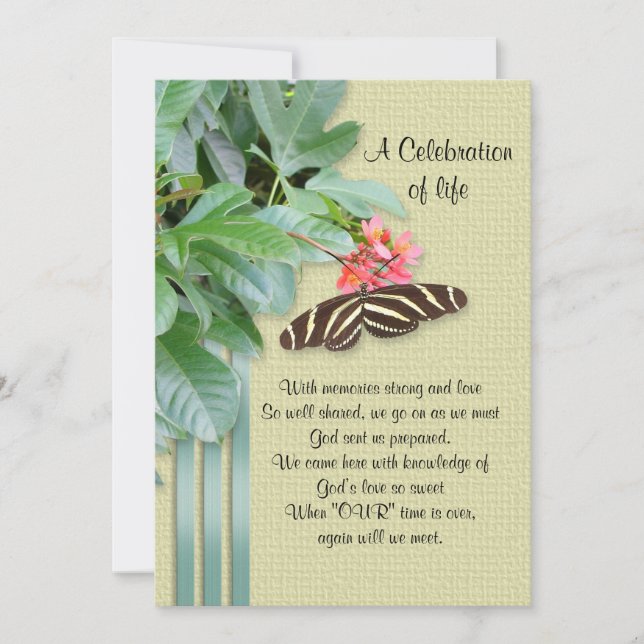 Feier zum Leben Einladung (Vorderseite)