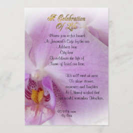 Feier zum Leben Einladung Orchid