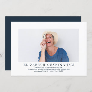 Feier zum Leben Modernes, einfaches Foto Einladung