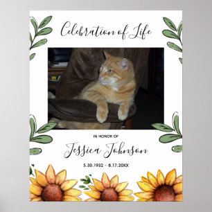 Feier zum Leben Wasserfarbene Sonnenblume Ein Foto Poster