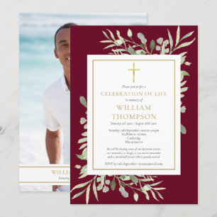 Feier zum lebensbeerdenden Jubiläum Burgund-Foto Einladung