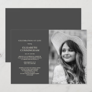 Feier zum Life Simple Modern Elegantes Foto Einladung