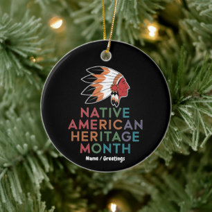 Feier zum Monat des Kulturerbes der indigenen Amer Keramik Ornament